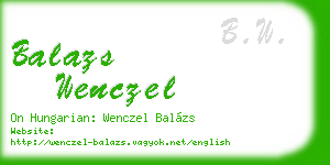 balazs wenczel business card